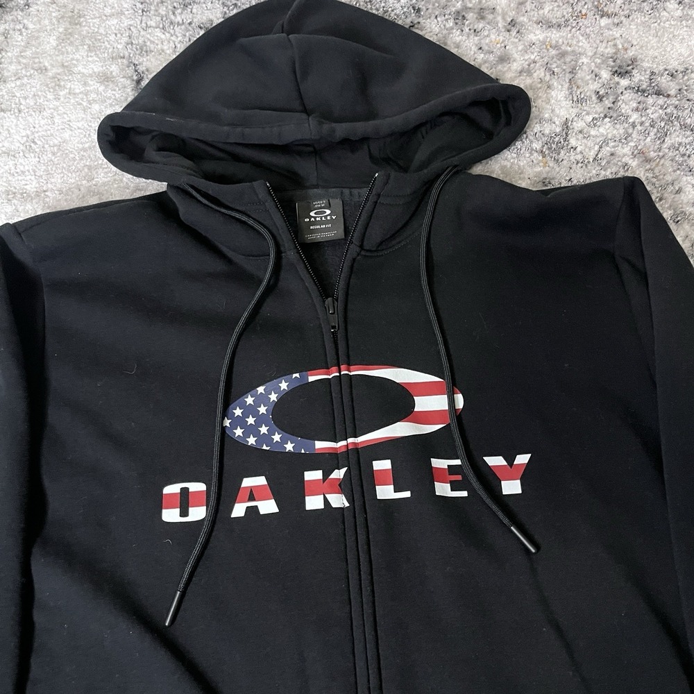 Oakley Men's Hoodie Sweatshirt Jacket‎ Size S Snall  Full Zip